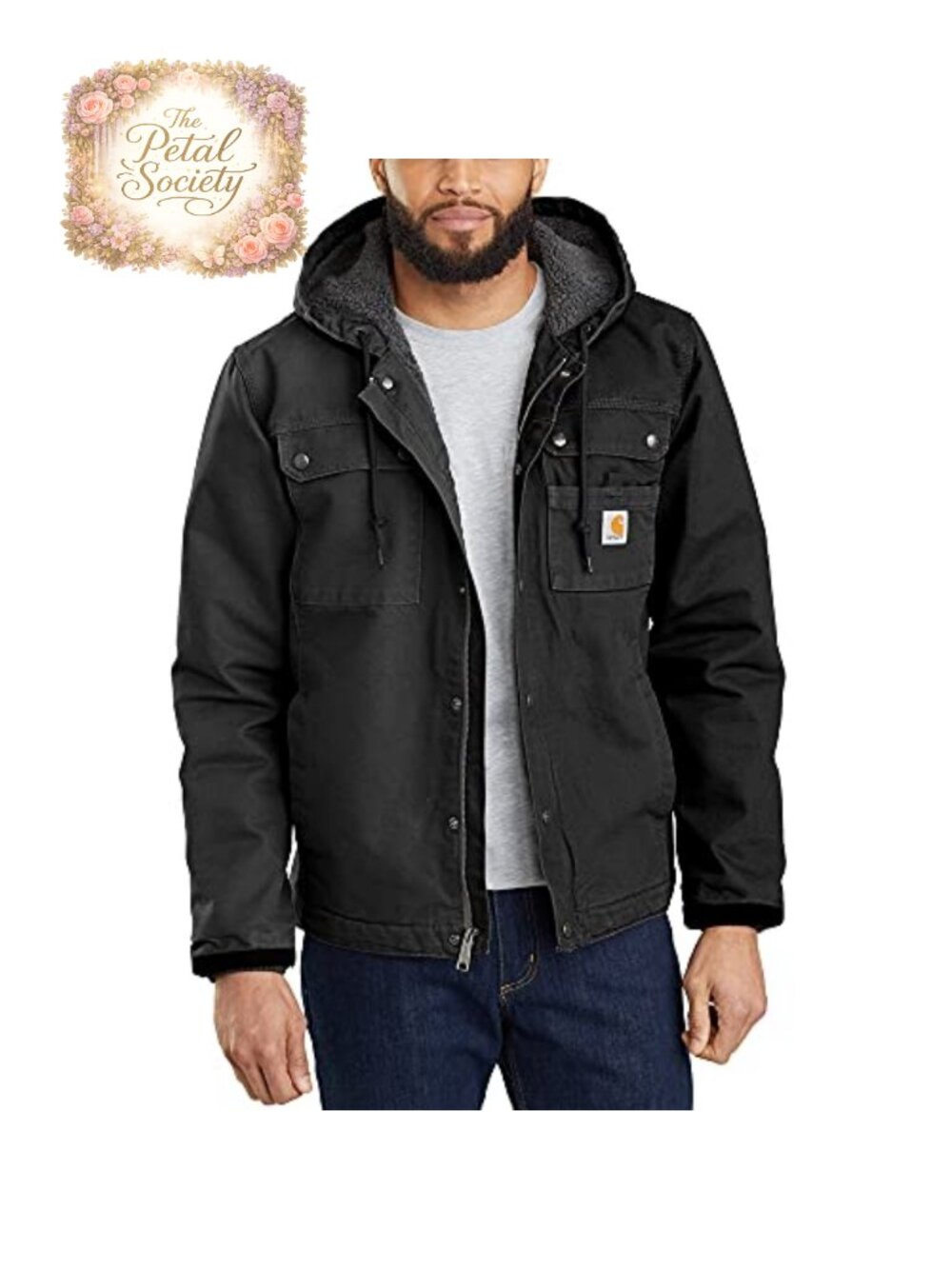 Carhartt Washed Duck Bartlett Jacket Sherpa Lined Work Utility Outerwear